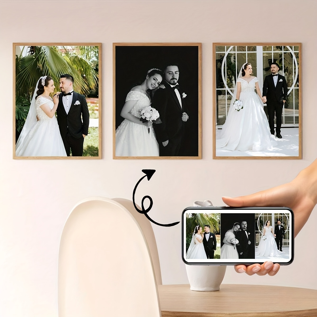 3pcs/set Custom Square Canvas  - Home Decor Foto 评论和价格