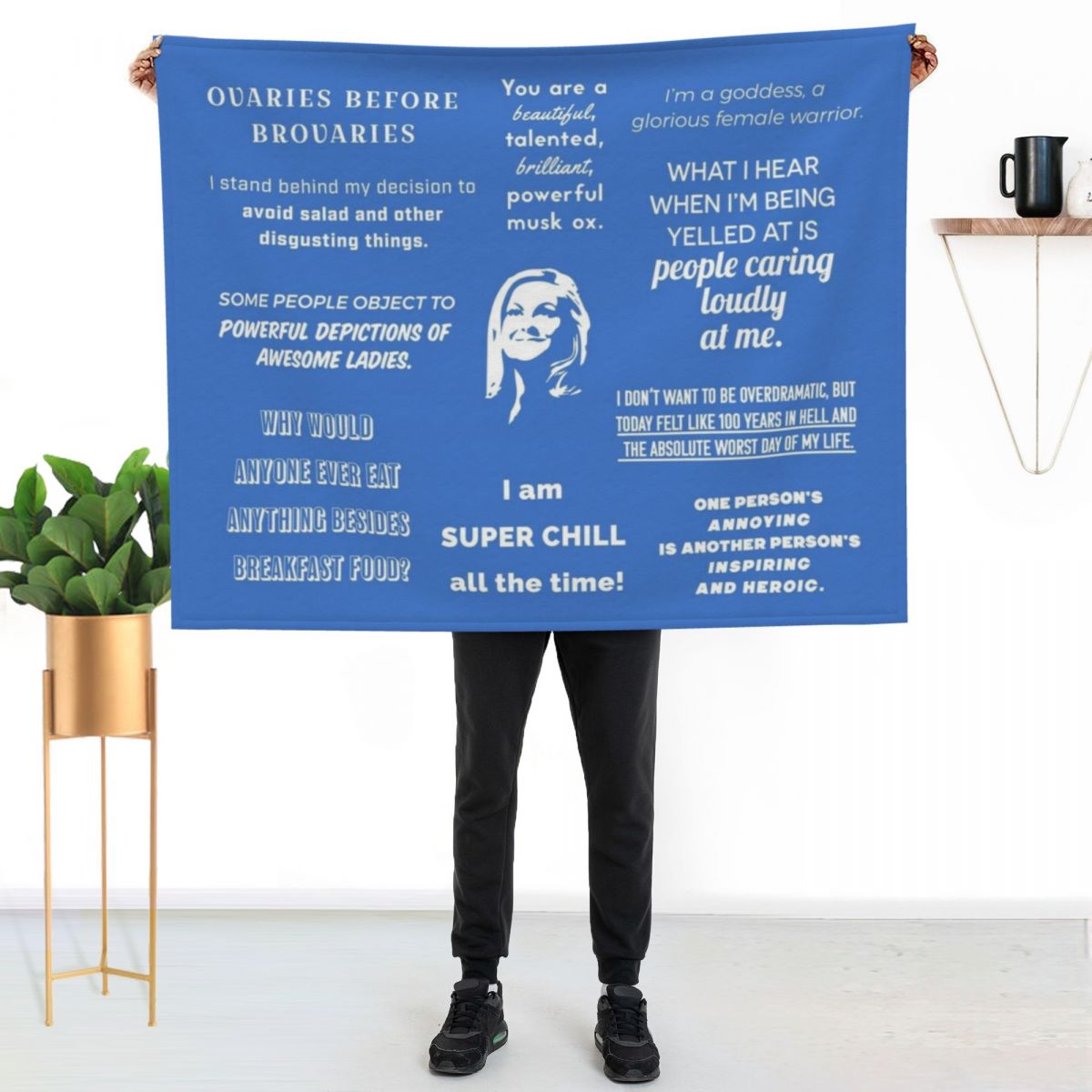 Leslie Knope - Quotes Throw Bl - Home Decor Quotes Ideas 评论和价格