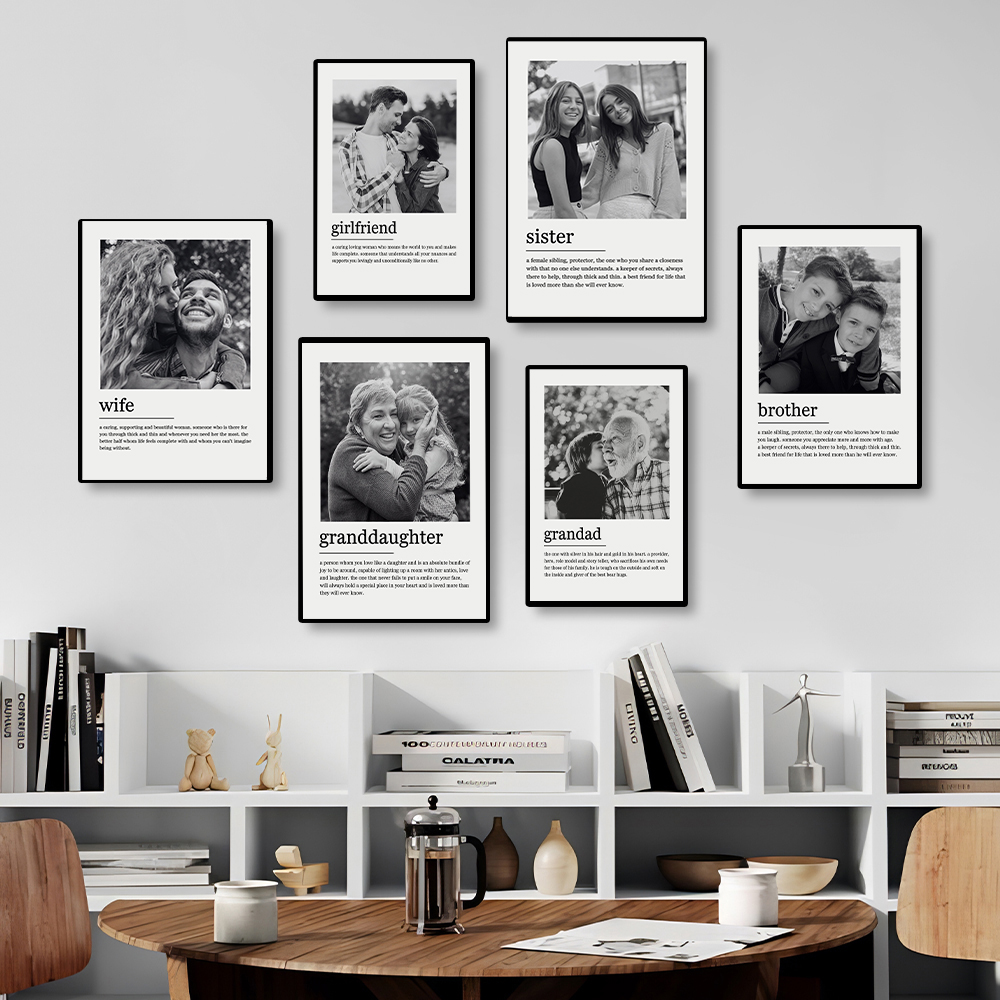 Custom Family Photo Canvas Pai - Home Decor Wall Pictures 评论和价格