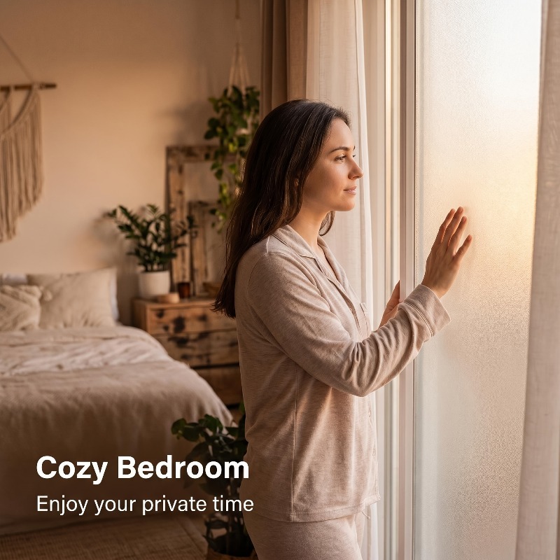 Pure White Frosted Privacy Win - Home Decor Kolkata 评论和价格