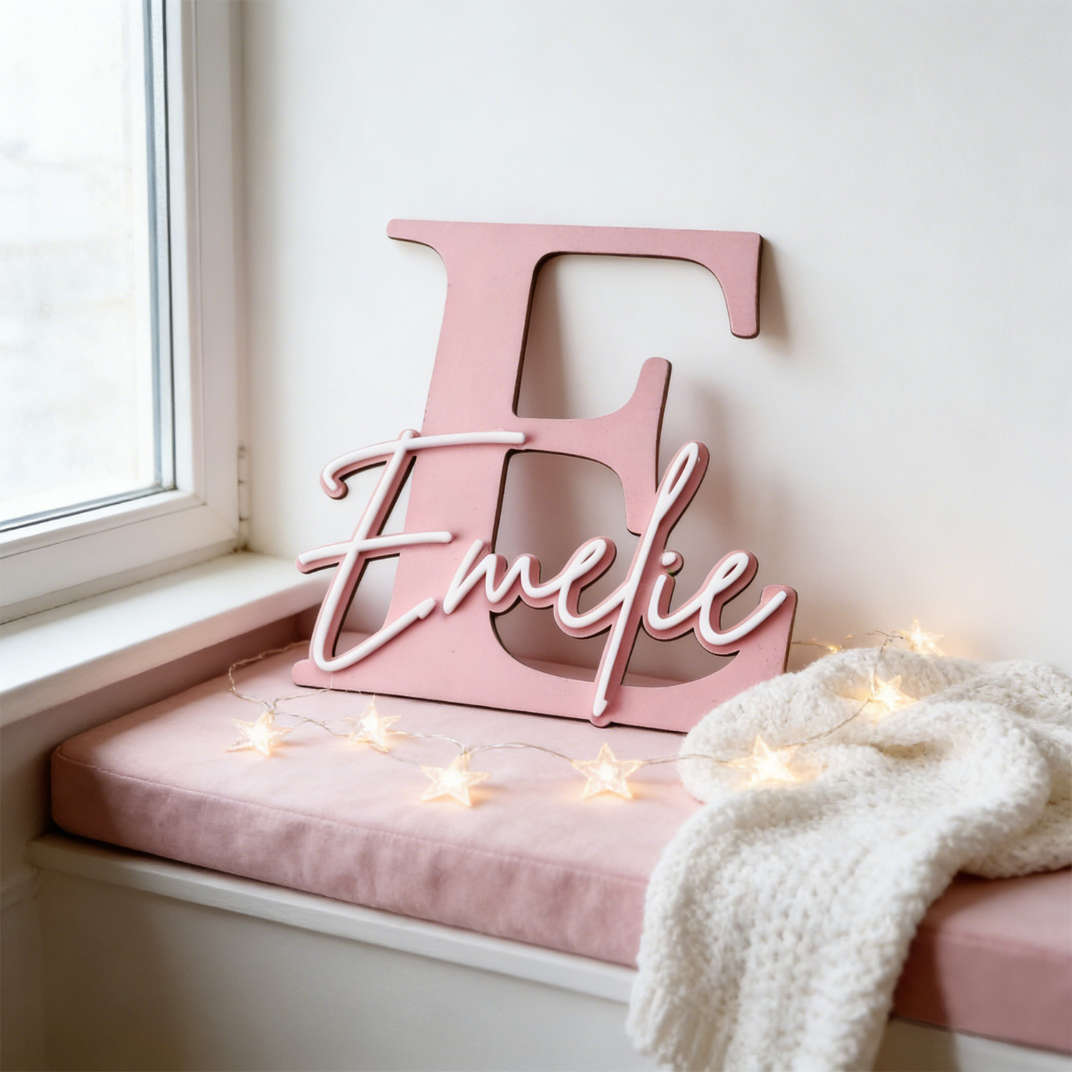 1pc Double-layer Wooden Name D - Home Decor For Birthday 评论和价格