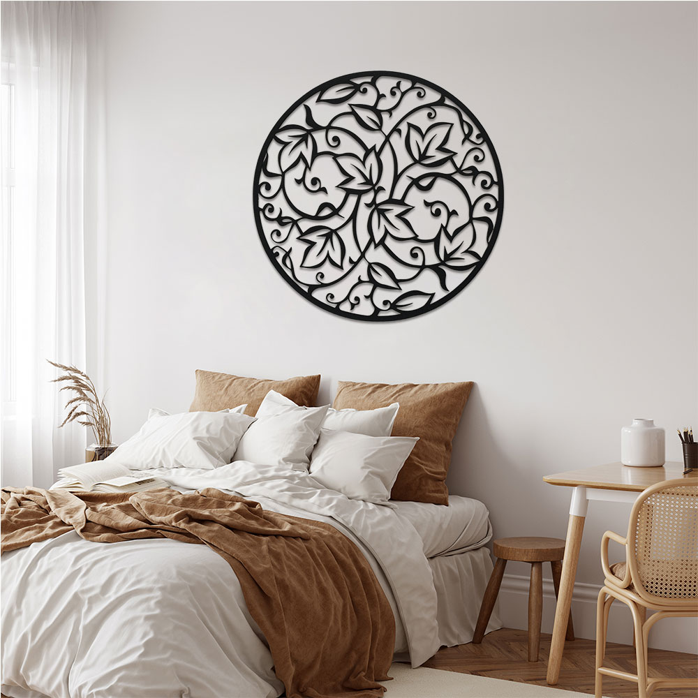 Elegant Black Metal Mandala Wa - Home Decor Yoga 评论和价格