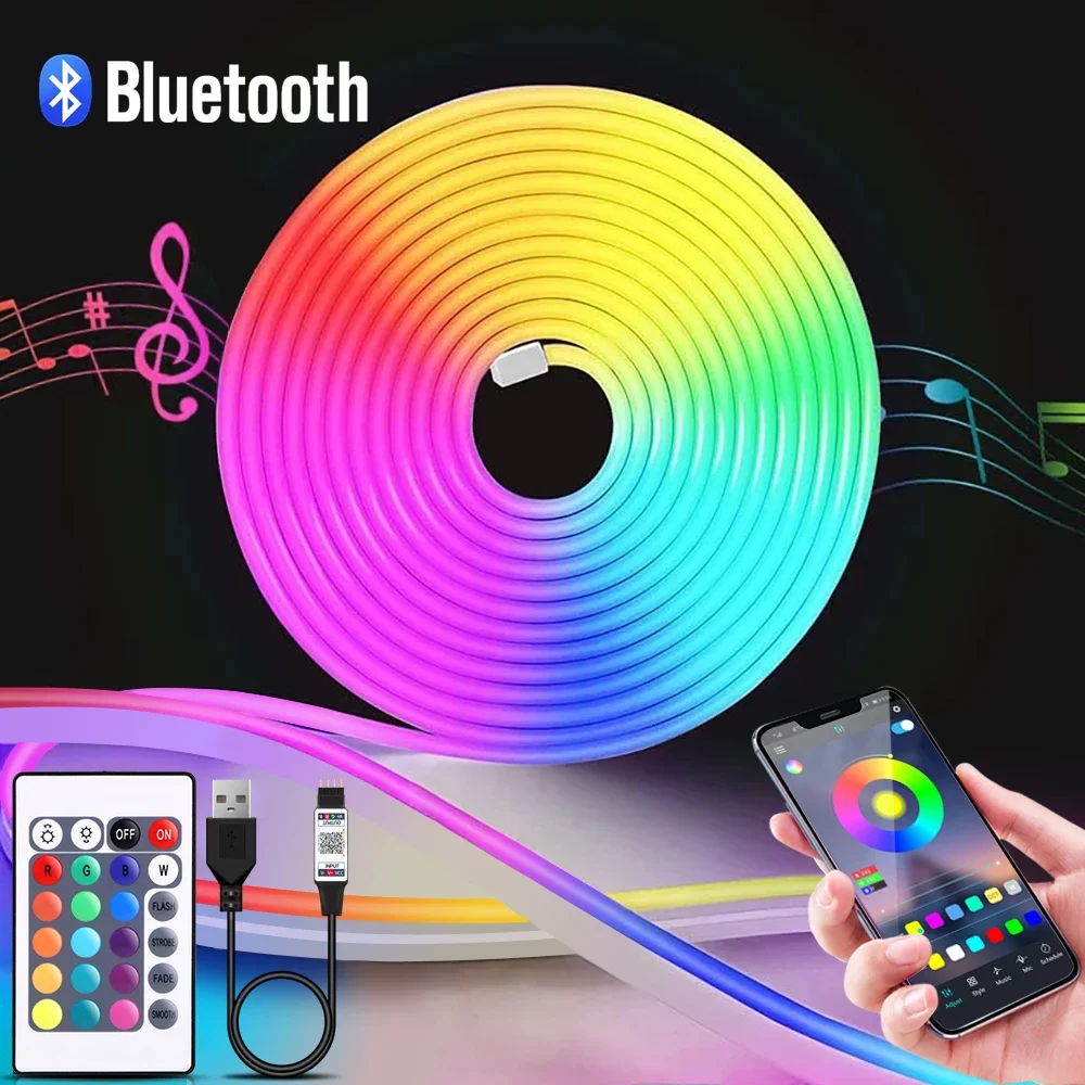 1-5m RGB LED Neon Strip Light  - Home Decor Zone 评论和价格